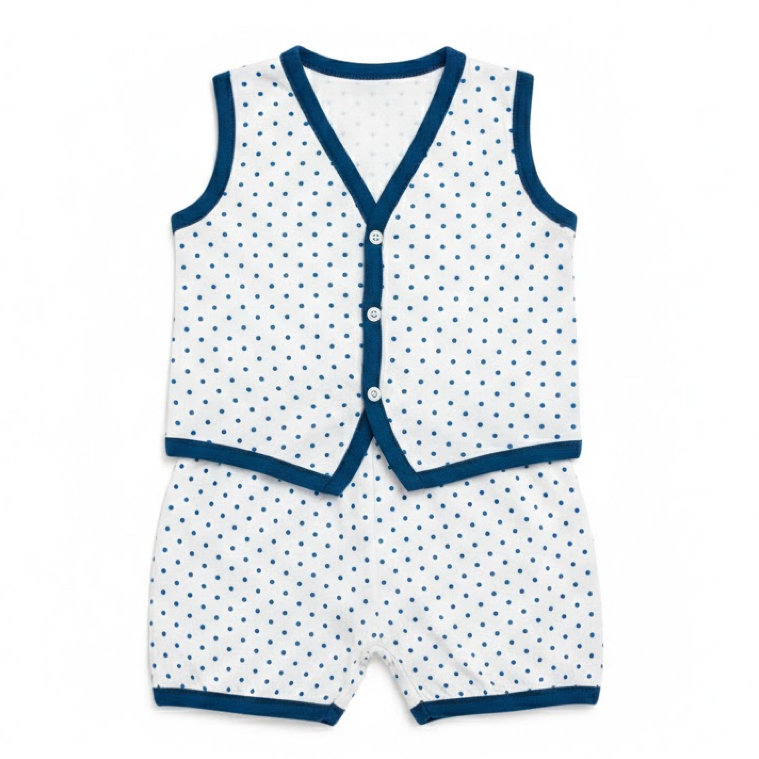 Baby Cotton Polka Dot Romper with Vest Style – Soft and Comfortable Wear